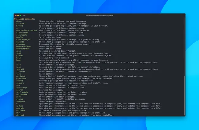 Composer commands